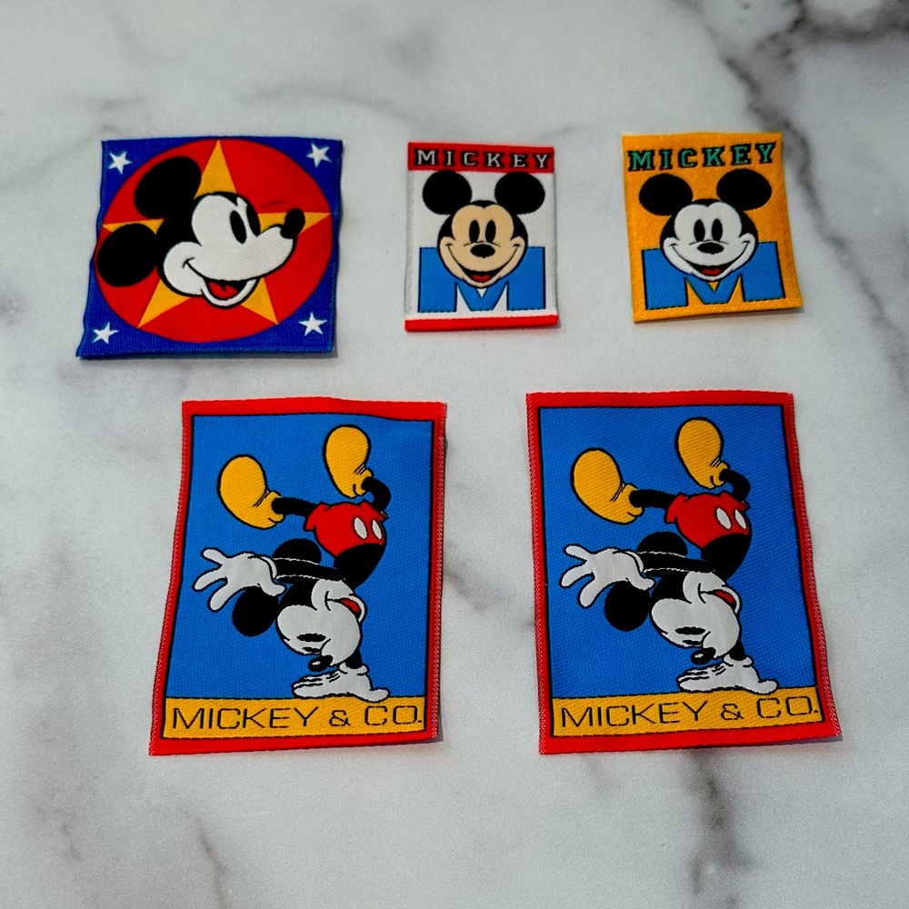 Mickey Mouse- lot of 5 sew on patches